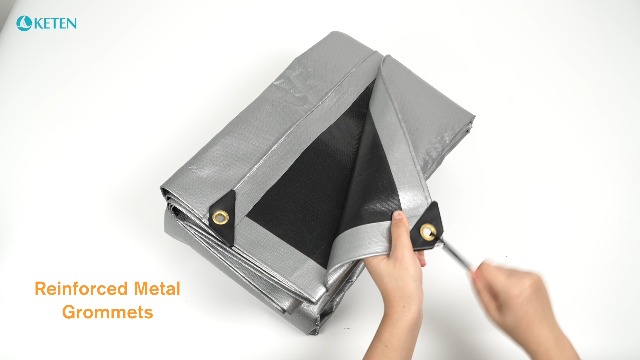 Keten Tarps Heavy Duty Waterproof 10X20 Feet, Extra Thick 16 Mil